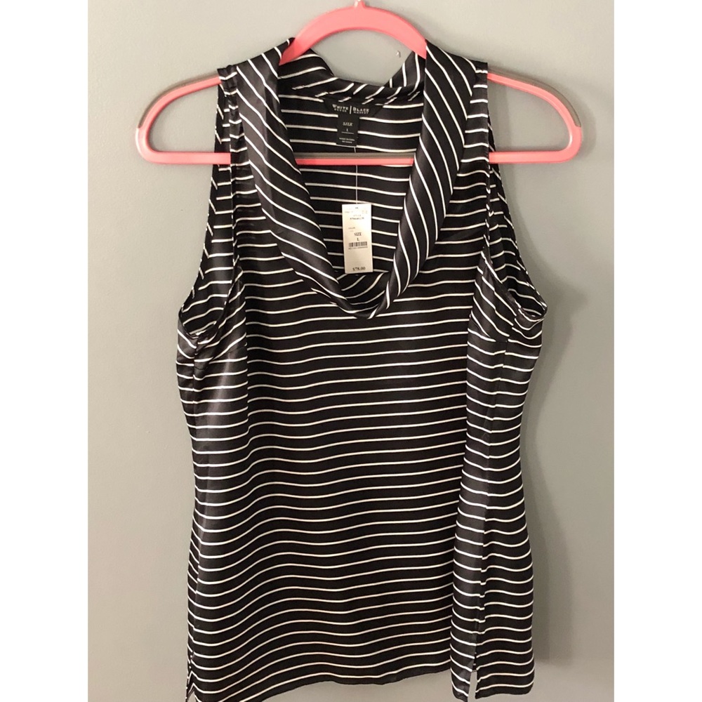 White House Black Market Silk Sleeveless Blouse